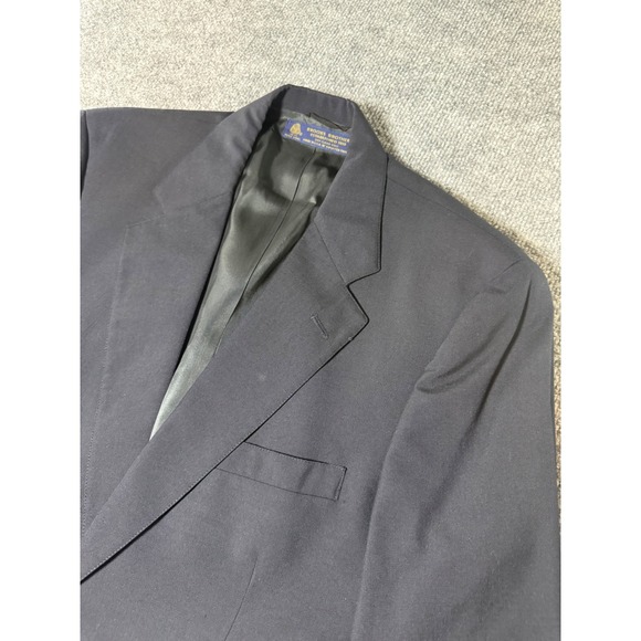 Brooks Brothers Other - Brooks Brothers Mens Navy Blue Blazer 100% Wool Two‎ Button Jacket